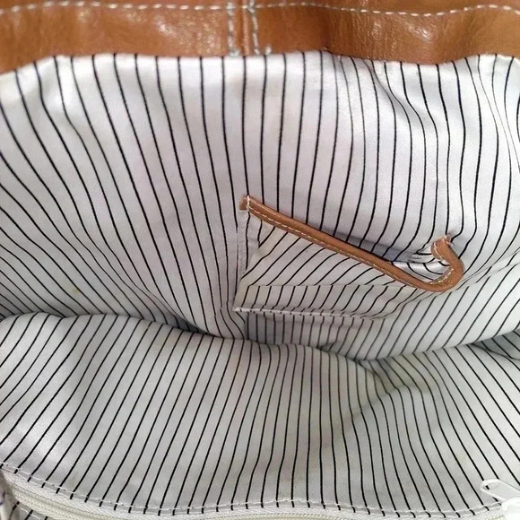 Western Trendition Light Tan soft Leather purse with Turquoise Weaving - Picture 12 of 13